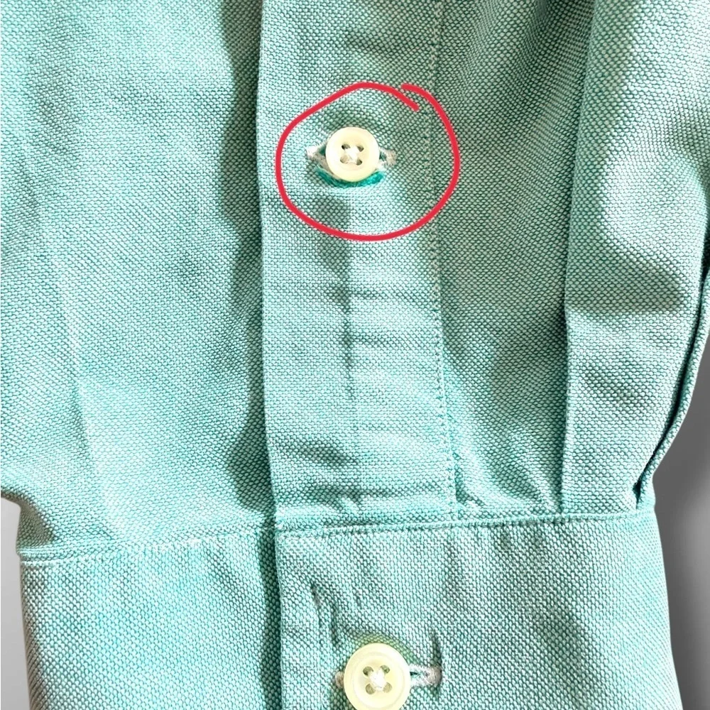Ralph Lauren Yarmouth Button-Down Shirt L/S Mint Green Oxford 16 X 33